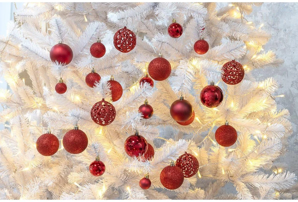 Christmas Decoration Raudoni Kūčių Įdėkliukai 6 cm, 35 vnt. - Kalėdų Dekoracijos