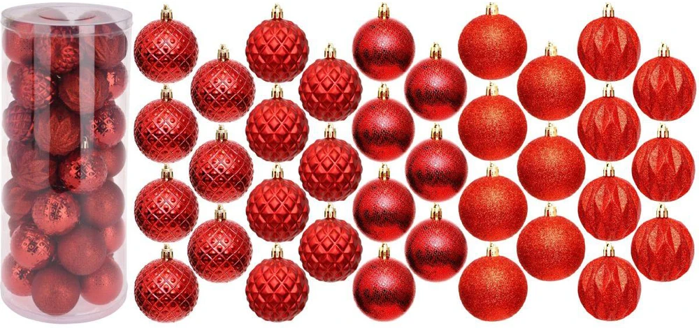 Christmas Decoration Raudoni Kūčių Įdėkliukai 6 cm, 35 vnt. - Kalėdų Dekoracijos