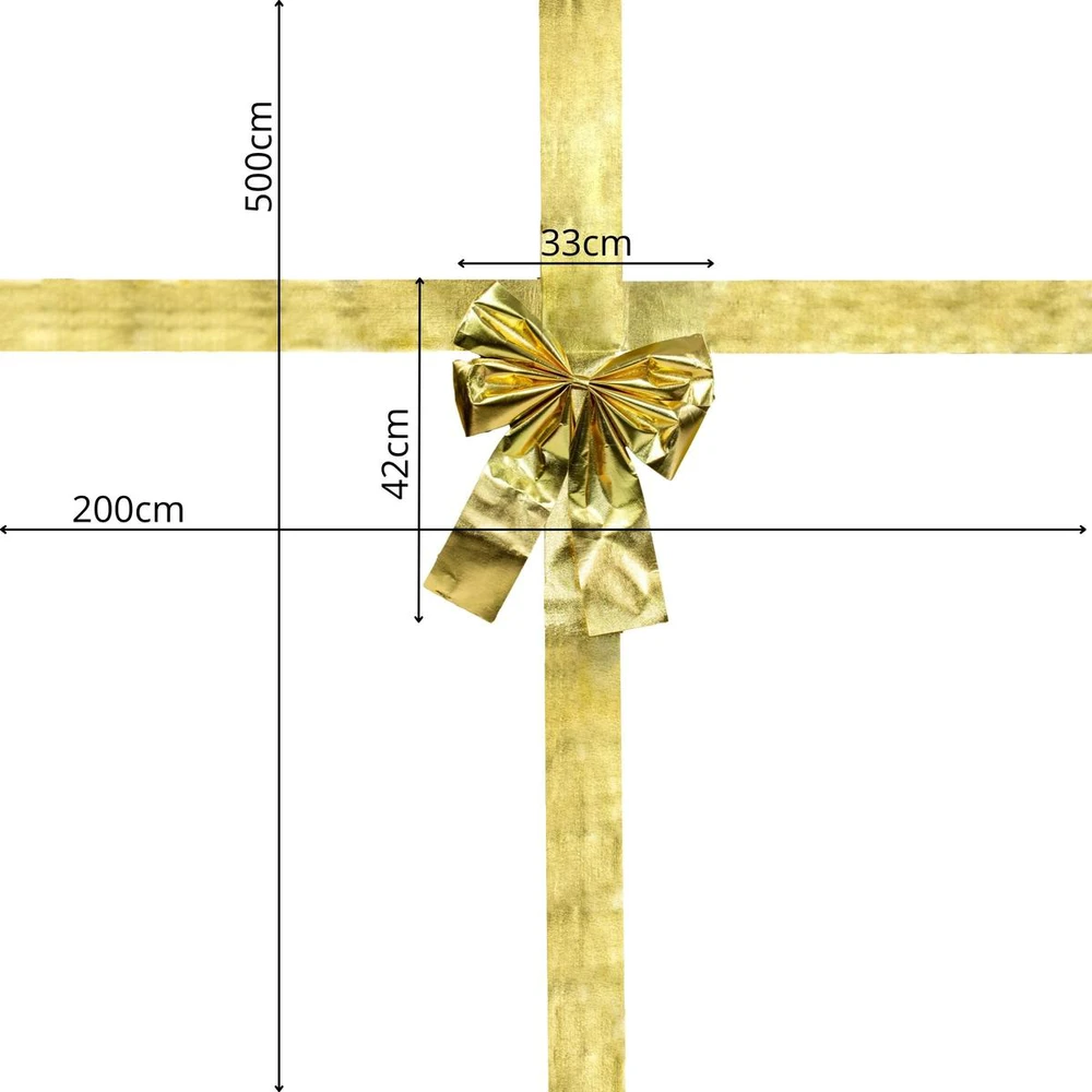 Christmas Decoration Dekoratyvinė juosta durelėms auksinė, 33x42 cm