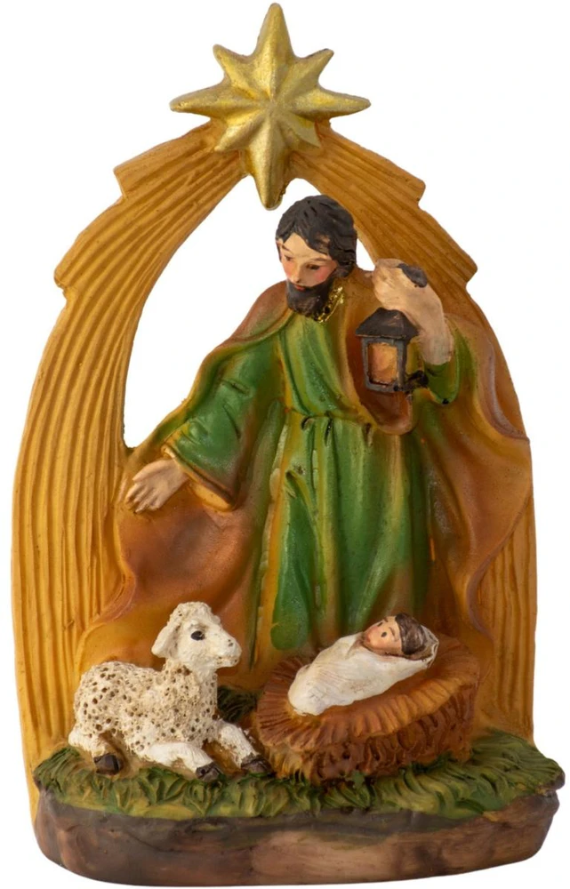 Christmas Decoration Kūčių prakartėlė su šeima 13 cm
