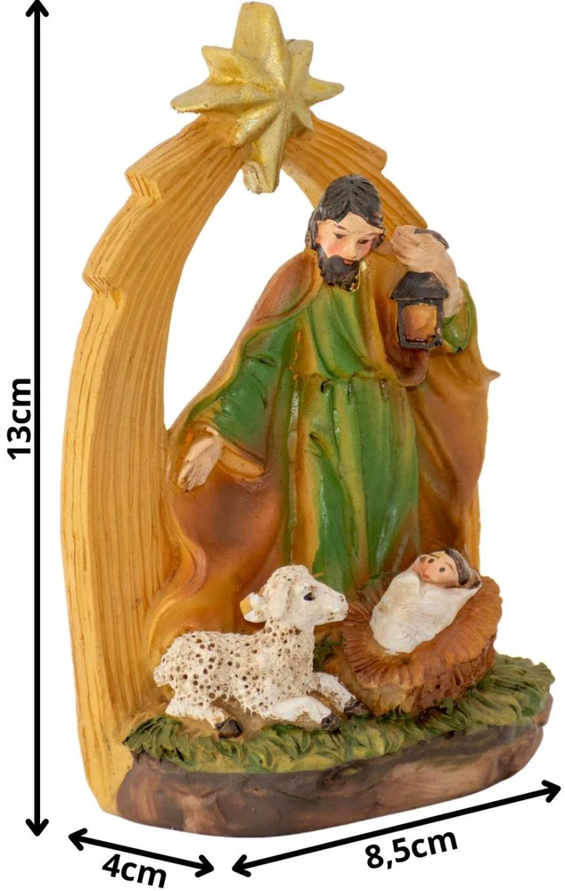 Christmas Decoration Kūčių prakartėlė su šeima 13 cm