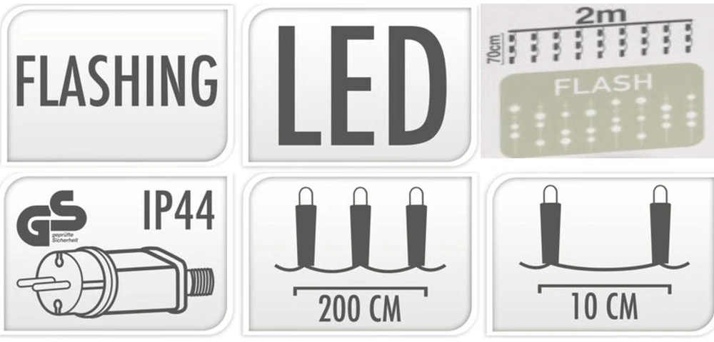 Christmas Decoration Kalėdinės girliandos su LED efektu