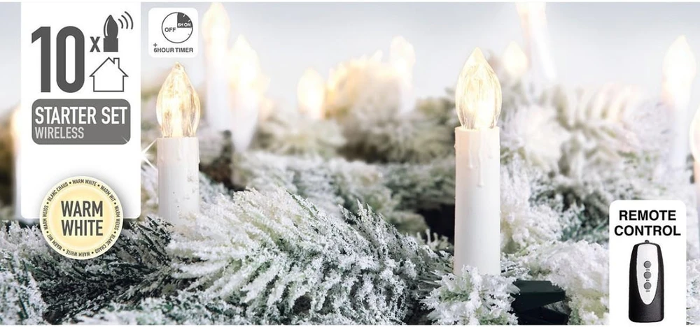 Christmas Decoration Kalėdinės žvakės su laikmačiu ir nuotoliniu valdymu