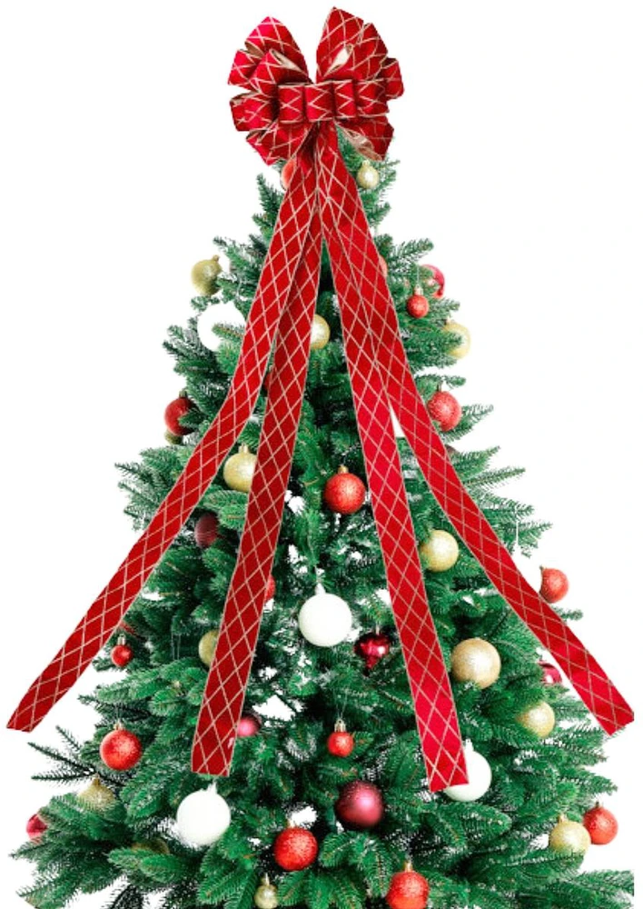 Christmas Decoration Dekoratyvinė juosta Kalėdų eglutei Raudona 130x33 cm