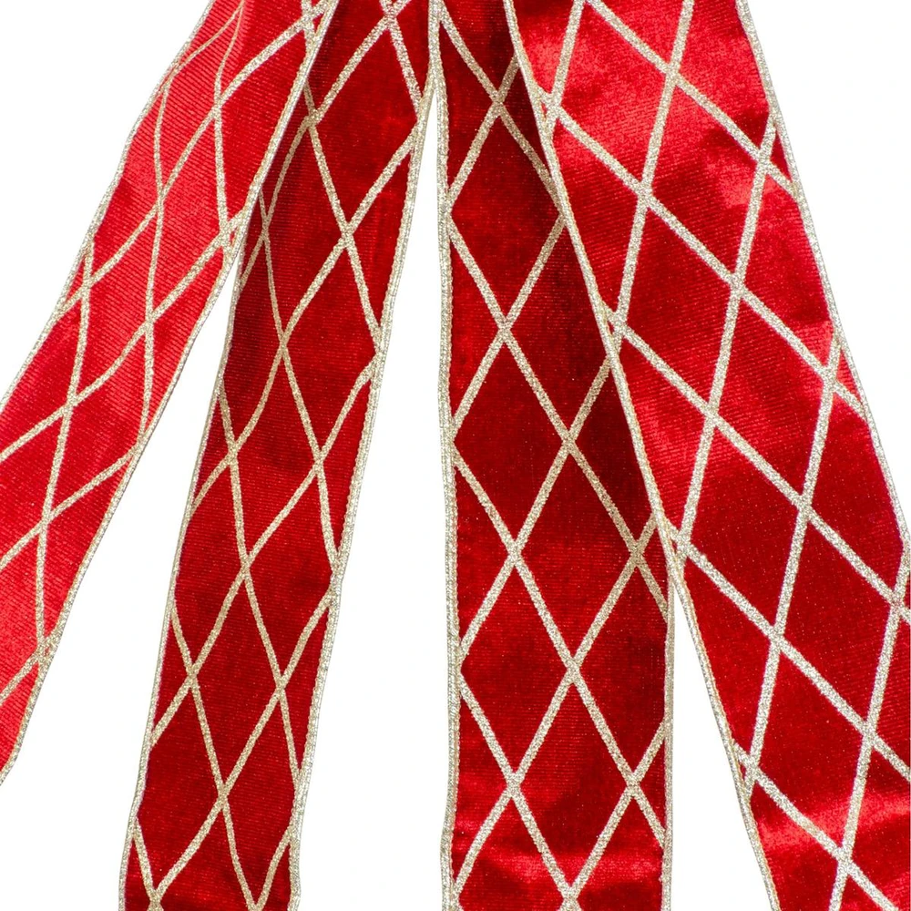 Christmas Decoration Dekoratyvinė juosta Kalėdų eglutei Raudona 130x33 cm