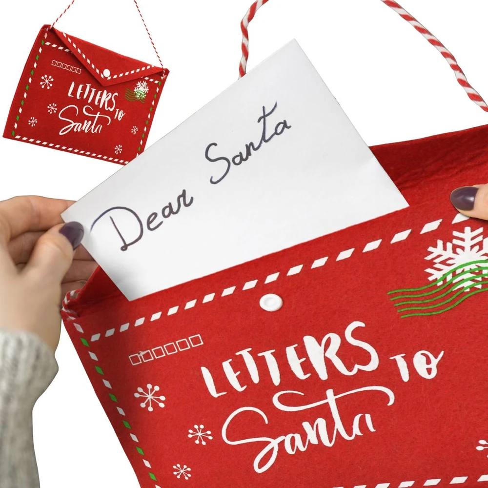 Christmas Decoration KALĖDINIS VOKAS LAIŠKUI KALĖDŲ SENELIUI IŠ VELTINIO 26x16CM LETTERS SANTA 1054612