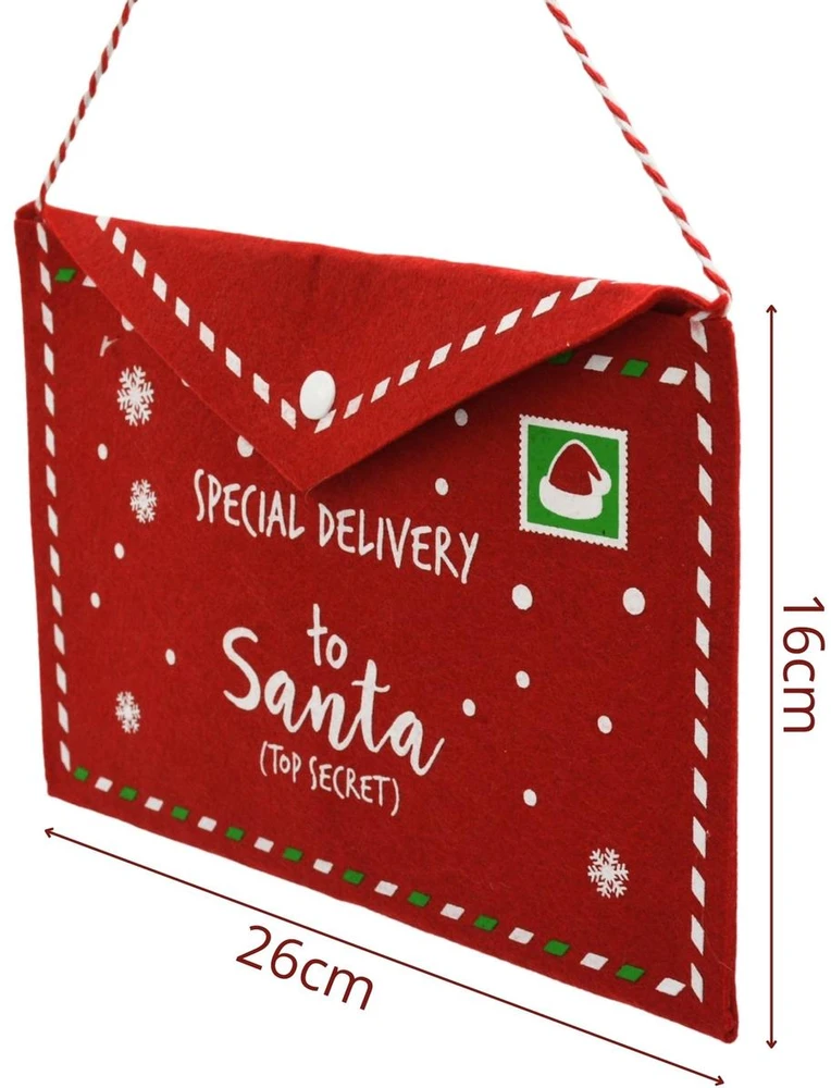 Christmas Decoration KALĖDINIS VOKAS LAIŠKUI KALĖDŲ SENELIUI IŠ VELTINIO 26x16CM SPECIAL DELIVERY 1054605