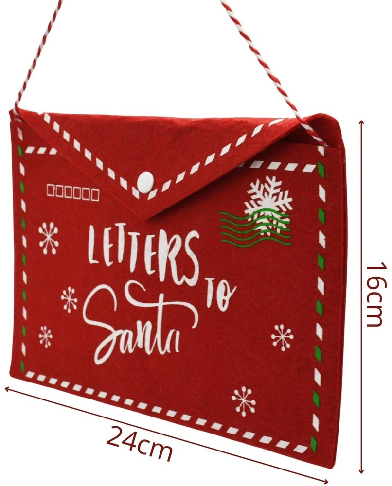 Christmas Decoration KALĖDINIS VOKAS LAIŠKUI KALĖDŲ SENELIUI IŠ VELTINIO 26x16CM LETTERS SANTA 1054612