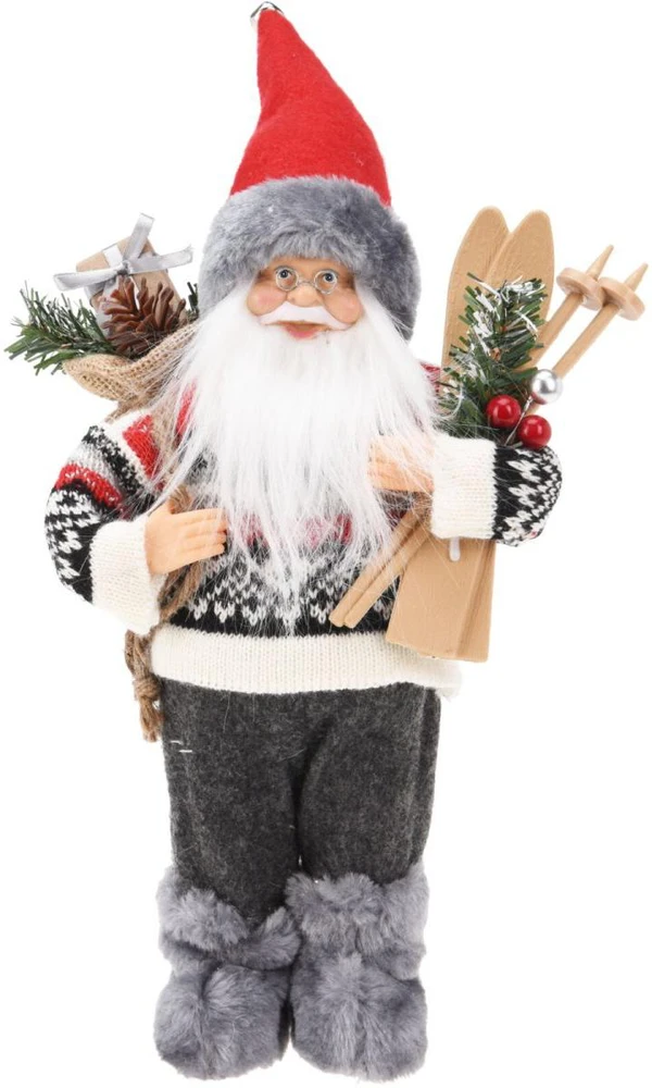 Christmas Decoration Kalėdinis dekoratyvinis nykštukas 30 cm pilkas
