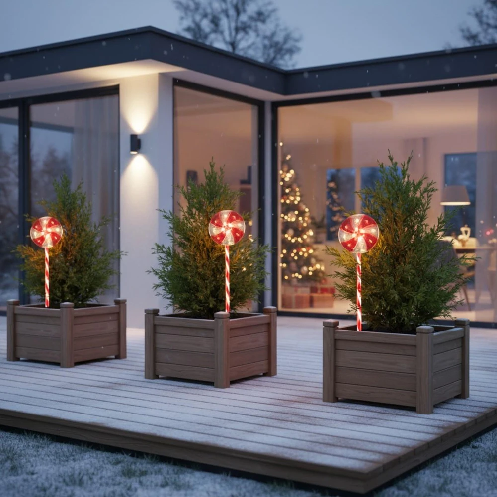 Christmas Decoration Lauko led dekoracijos cukriniai ledinukai