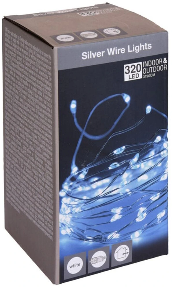 Christmas Decoration LED lempos girlianda 320 šaltai baltos