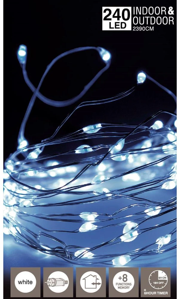 Christmas Decoration LED girlianda su 240 šaltų baltų diodų