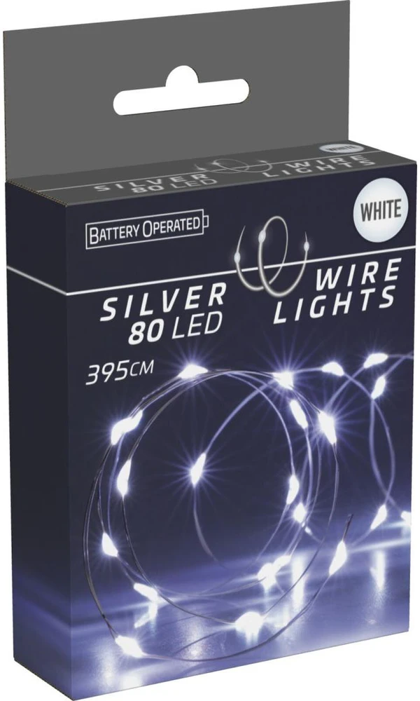 Christmas Decoration 80 LED šaltai baltos girliandos