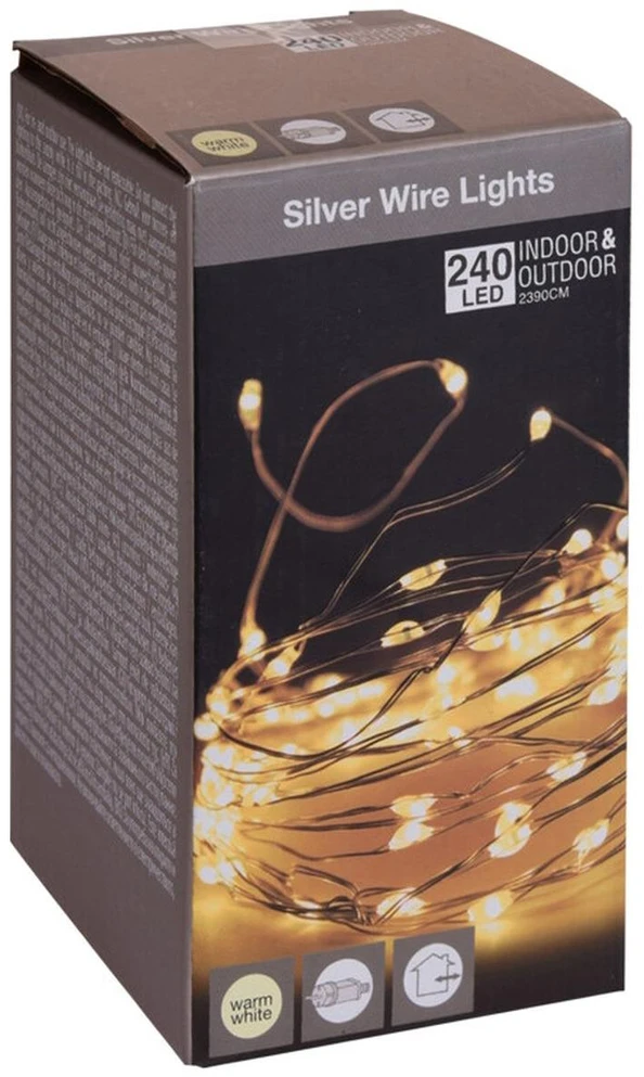 Christmas Decoration LED VIELUČIŲ GIRLIANDA 240 LED ŠILTA BALTA 725500