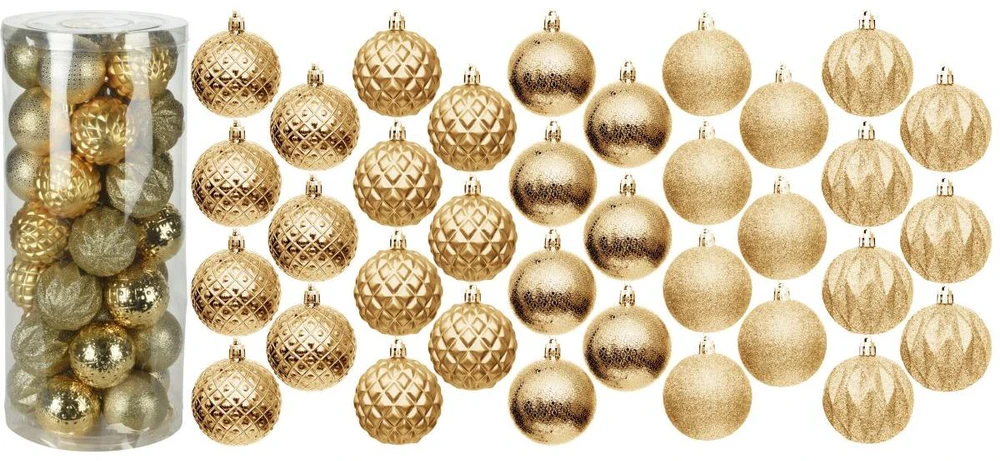 Christmas Decoration Kalėdiniai papuošalai Rūtos 35 vnt. auksinės spalvos 6 cm