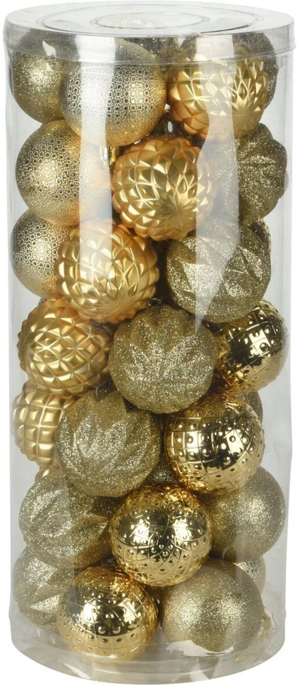 Christmas Decoration Kalėdiniai papuošalai Rūtos 35 vnt. auksinės spalvos 6 cm