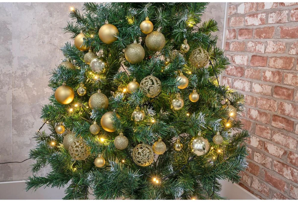 Christmas Decoration Kalėdiniai papuošalai Rūtos 35 vnt. auksinės spalvos 6 cm