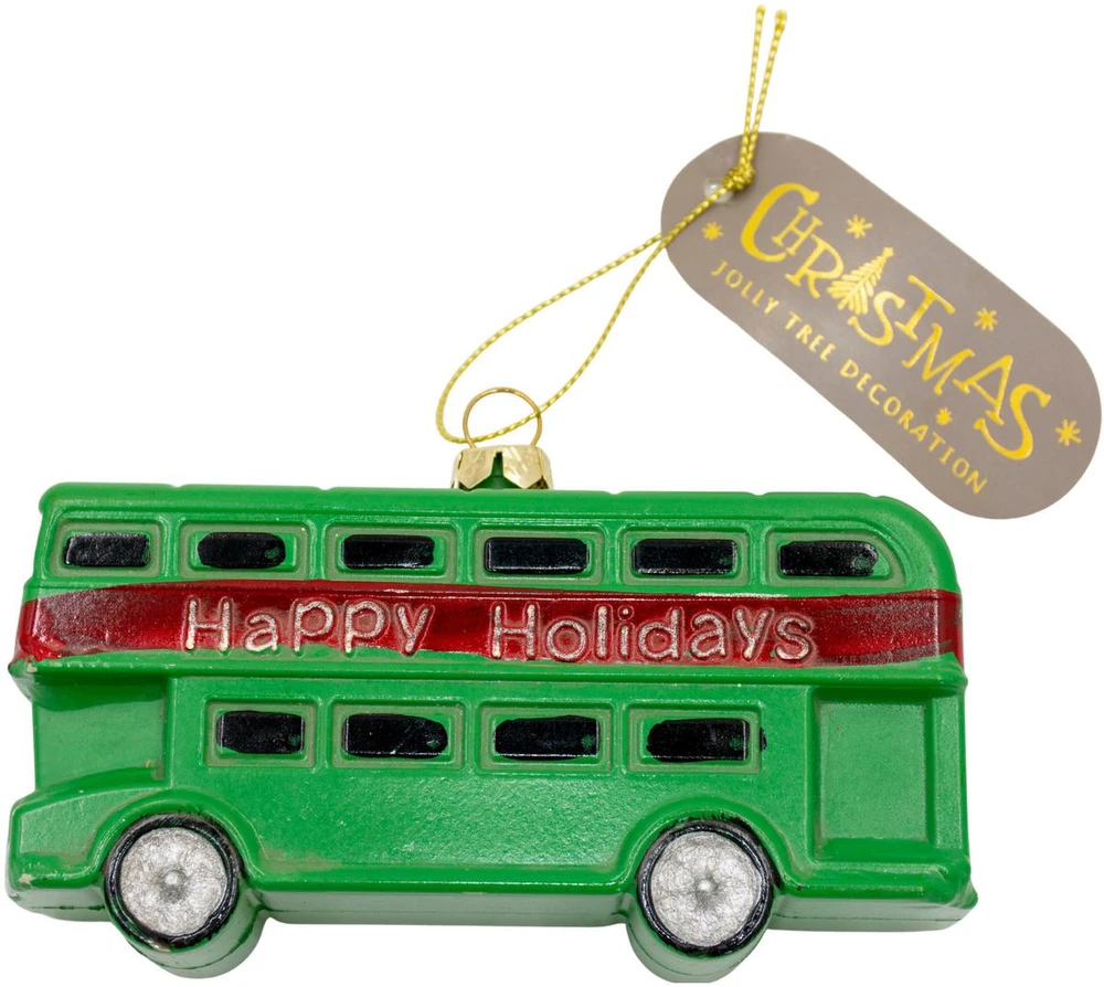 Christmas Decoration plastikinis žaisliukas turistinis autobusas