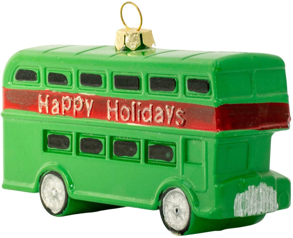 Christmas Decoration plastikinis žaisliukas turistinis autobusas
