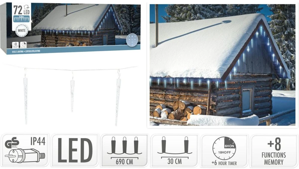 Christmas Decoration Lauko kalėdinė girlianda 72 LED 6,9 m
