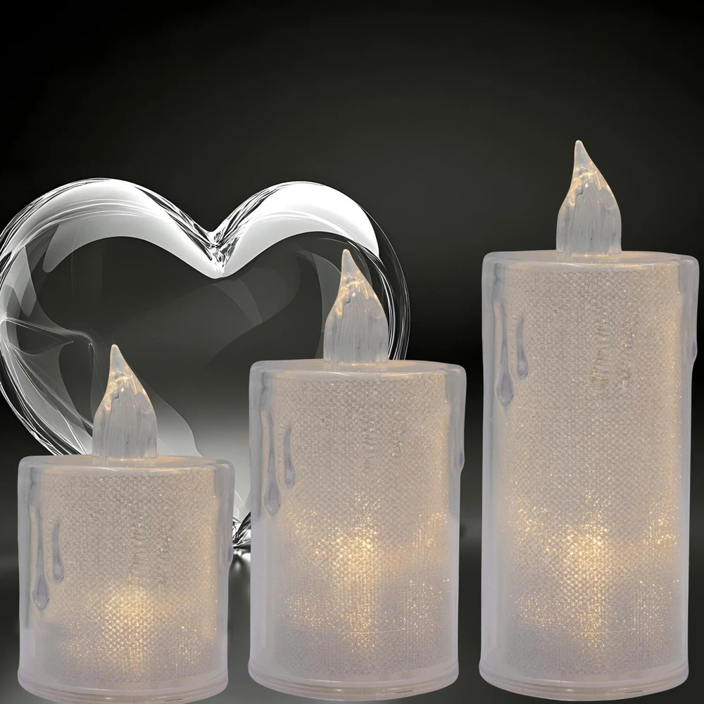 Christmas Gifts trijų LED dekoratyvinių žvakių rinkinys