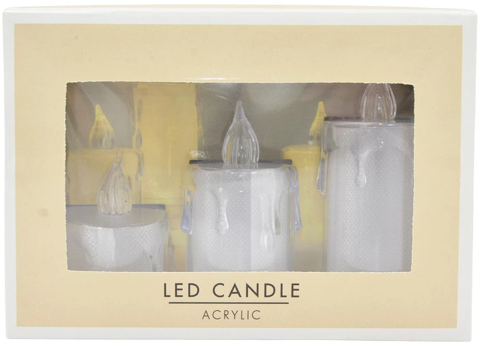 Christmas Gifts trijų LED dekoratyvinių žvakių rinkinys