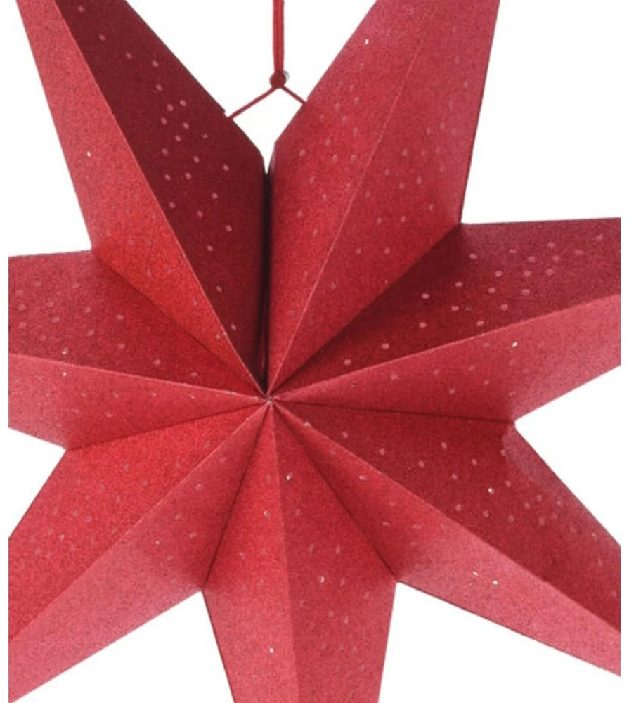 Christmas Gifts Popierinė Dekoratyvinė Žvaigždė 60 cm Raudona - Kalėdinis Ornamentas
