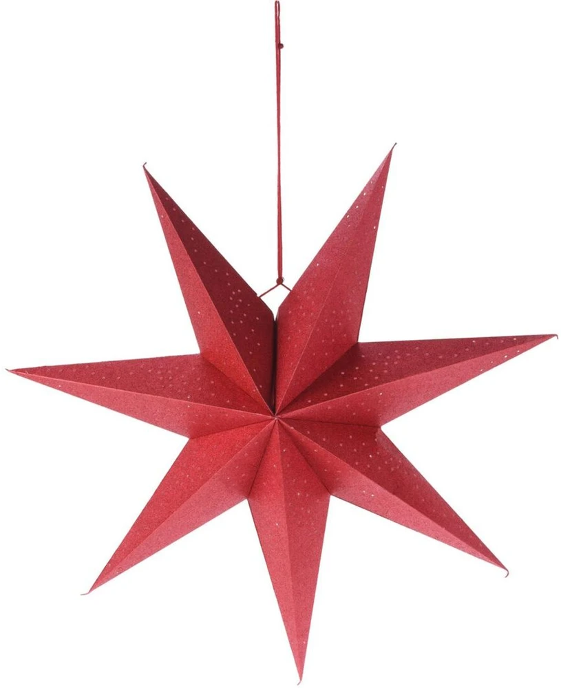 Christmas Gifts Popierinė Dekoratyvinė Žvaigždė 60 cm Raudona - Kalėdinis Ornamentas