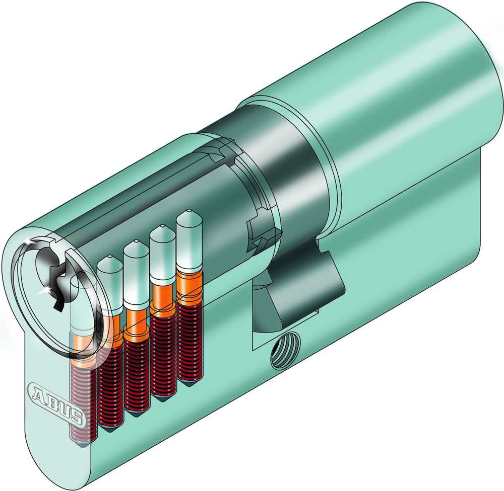 Cilindras Abus E50N, (din) standarto, 10 – 30 mm, pilka