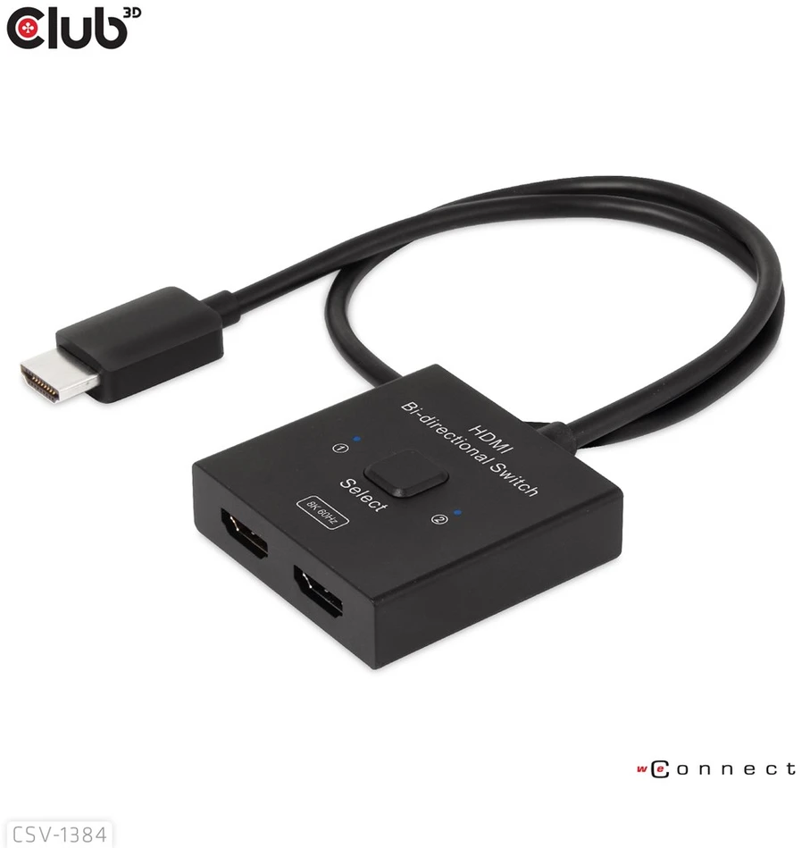 Club 3D CLD CLUB3D CSV-1384 KVM jungiklis Juoda