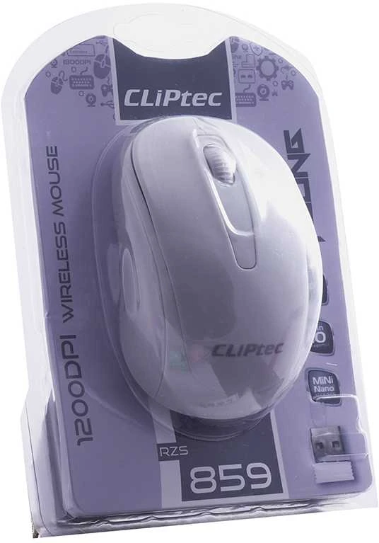 Cliptec pelė kompiuteriui Young RZS859 Optinė belaidė 1200DPI pilkas
