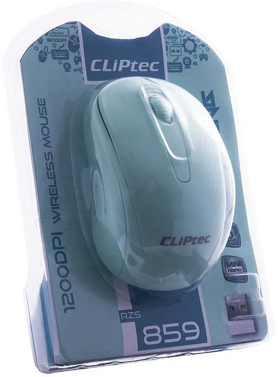 Cliptec pelė kompiuteriui Young RZS859 Optinė belaidė 1200DPI mėlynas