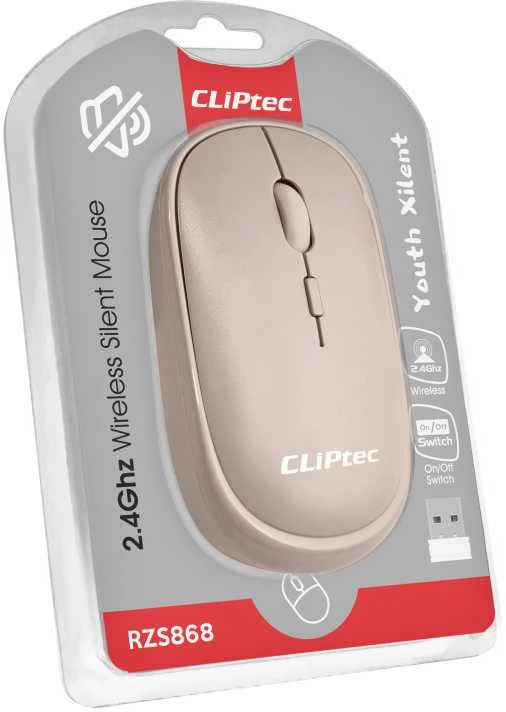 Cliptec pelė kompiuteriui Youth Xilent RZS868 Optinė belaidė 1600DPI pink