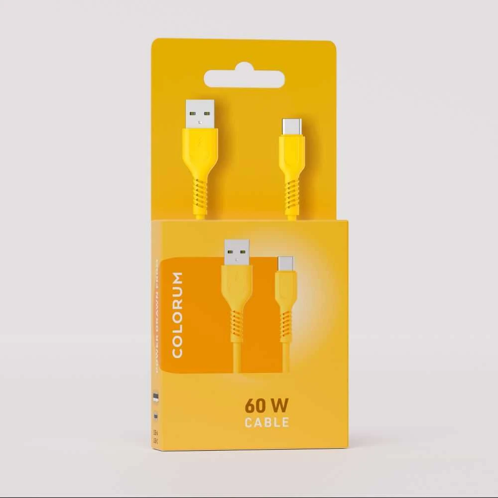 COLORUM laidas USB-A – USB-C 1,8m 3A CK60-AC-05 xGeltonas