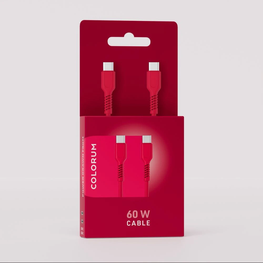 COLORUM laidas USB-C – USB-C 1,8m 3A CK60-CC-02 xMagenta