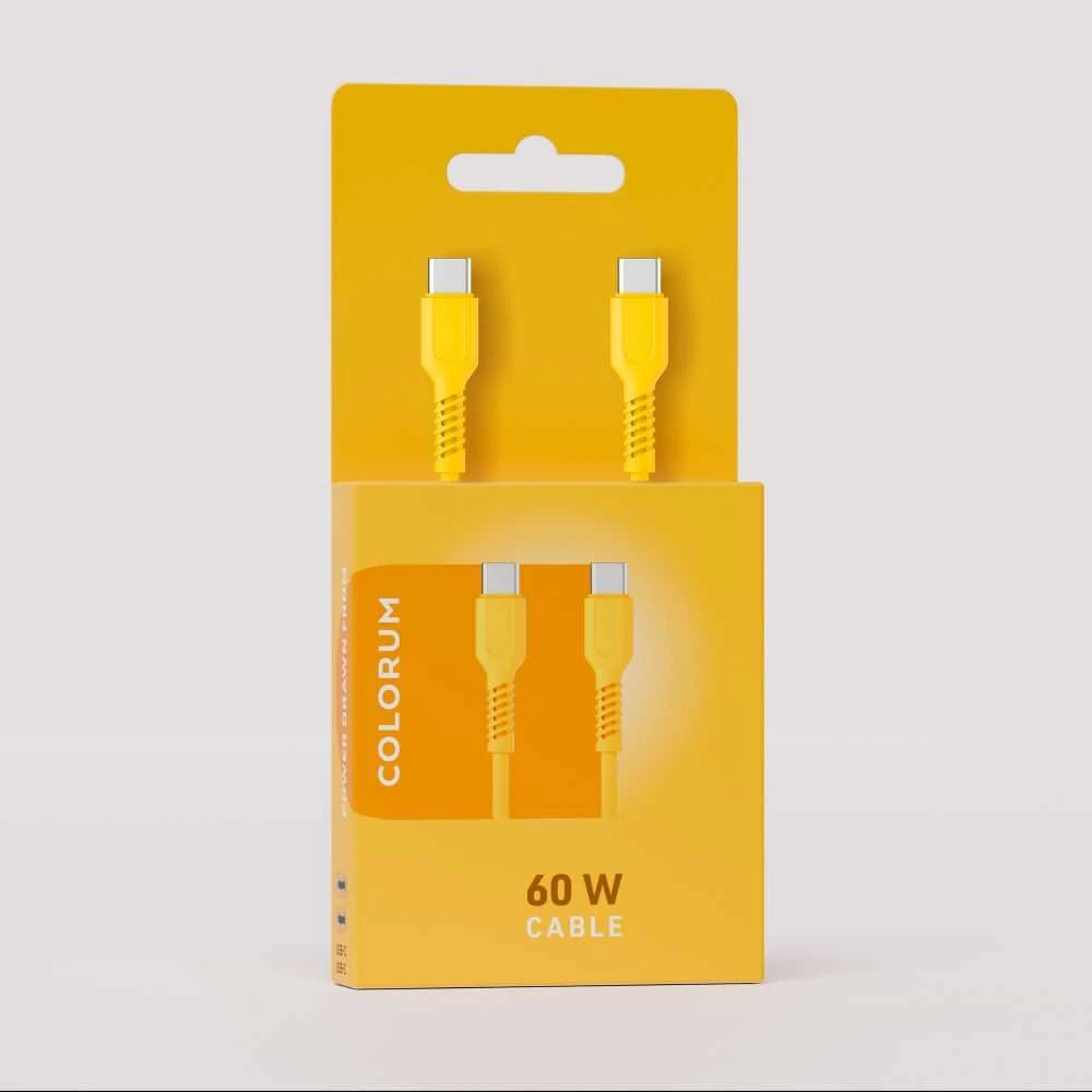 COLORUM laidas USB-C – USB-C 1,8m 3A CK60-CC-05 xYellow