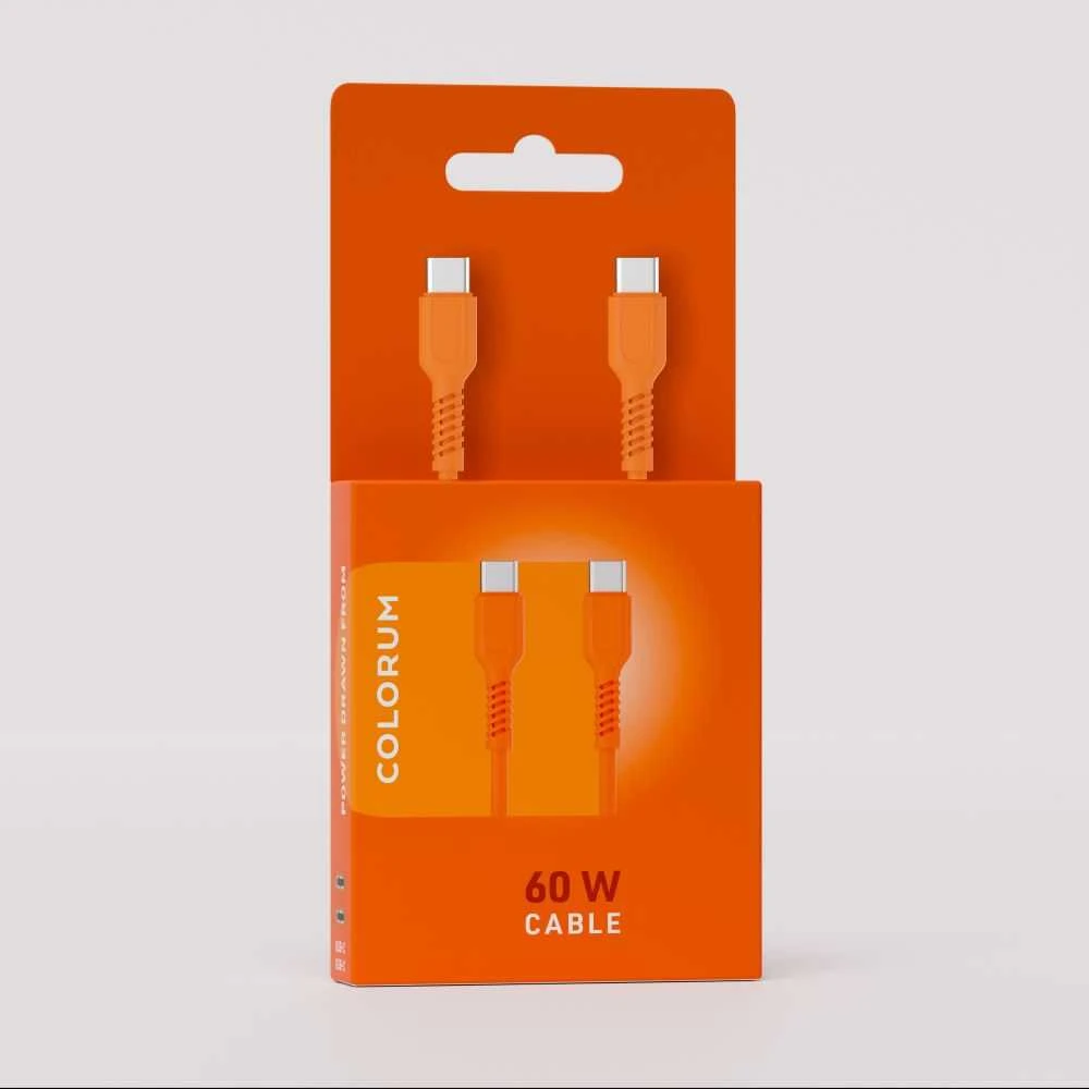 COLORUM laidas USB-C – USB-C 1,8m 3A CK60-CC-10 xOrange