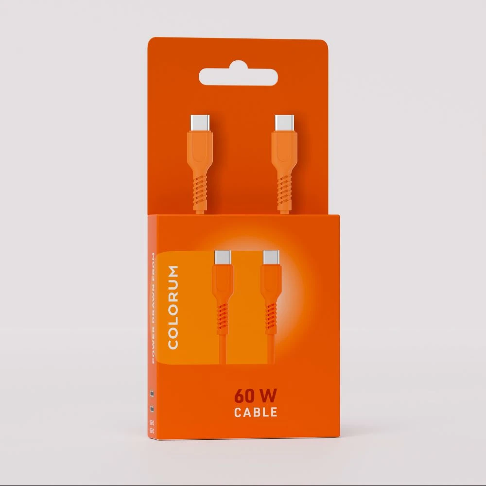 COLORUM laidas USB-C – USB-C 1,8m 3A CK60-CC-10 xOrange