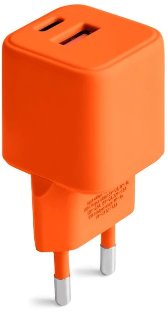 COLORUM sieninis įkroviklis USB-A + USB-C PD 30W CLS30-AC-10 xOrange