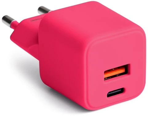 COLORUM sieninis įkroviklis USB-A + USB-C PD 30W CLS30-AC-02 xMagenta