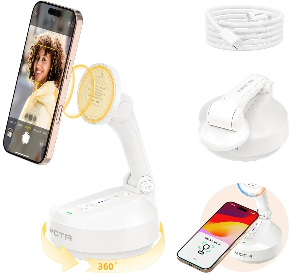Comitok Mota Magnetic Apple iPhone Holder baltos spalvos