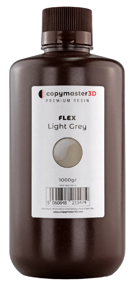 Copymaster3D Flex dervos butelis, šviesiai pilka spalva
