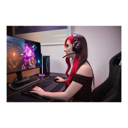 Žaidimų ausinės Corsair HS55 Surround Headset Carbon, Juodos