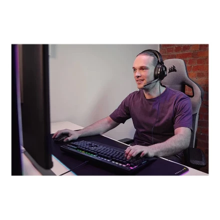 Žaidimų ausinės Corsair HS55 Surround Headset Carbon, Juodos