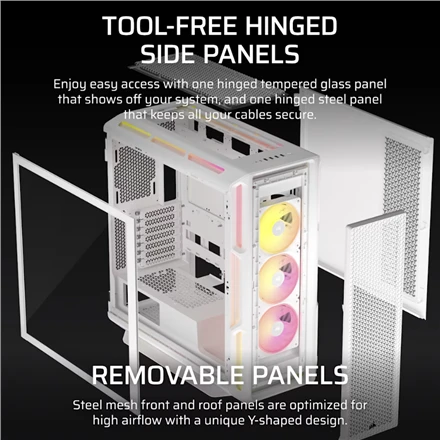 „Corsair iCUE LINK 5000T LX RGB Midi Tower“ Baltas