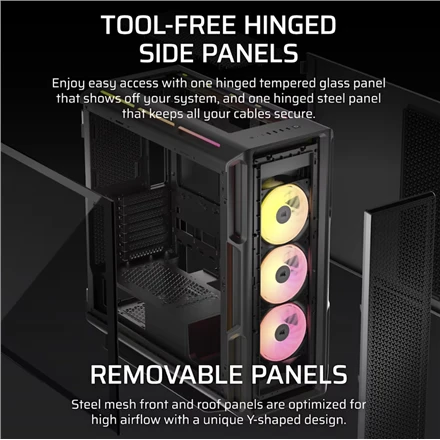 Corsair iCUE LINK 5000T LX RGB Midi Tower Juodas