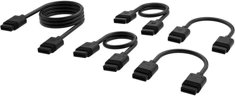 „Corsair iCUE LINK“ kabelių rinkinys su jungtimis – juodas
