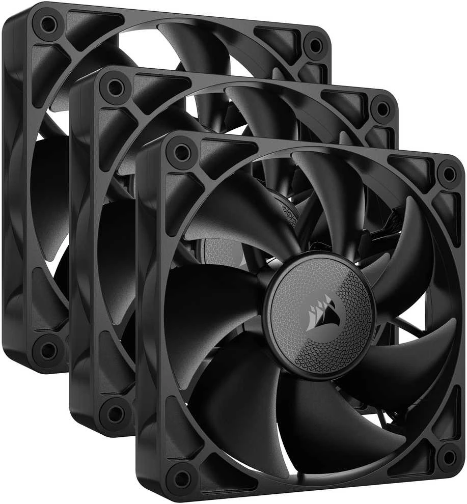 Corsair iCUE LINK RX120 Series, PWM korpuso ventiliatorius 3er Pack - 120 mm, juodos spalvos