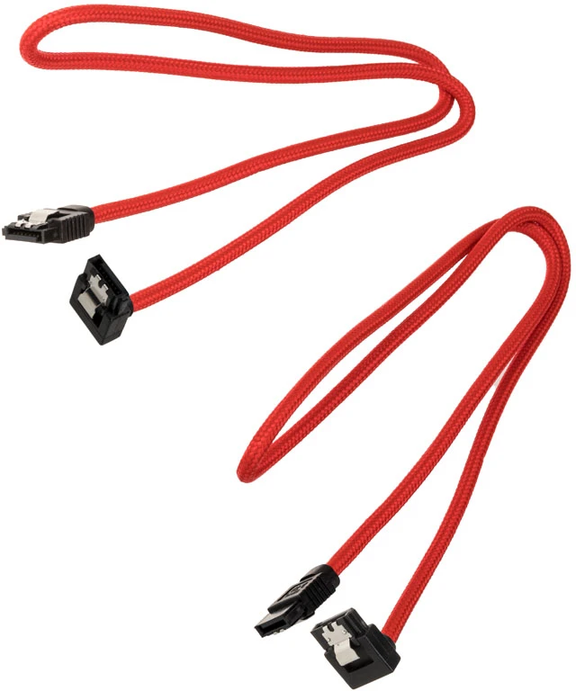 „Corsair Premium SATA“ kampinis kabelis, raudonas, 60 cm, 2 vnt. pakuotėje