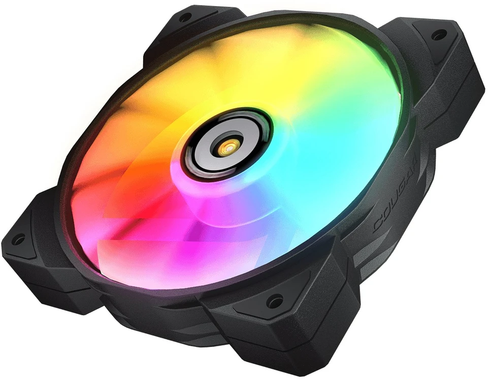 COUGAR CGR-CF-MHP12HB3-RGB Kompiuterio korpusui Orinis aušintuvas 12 cm Juoda, Balta 3 vnt